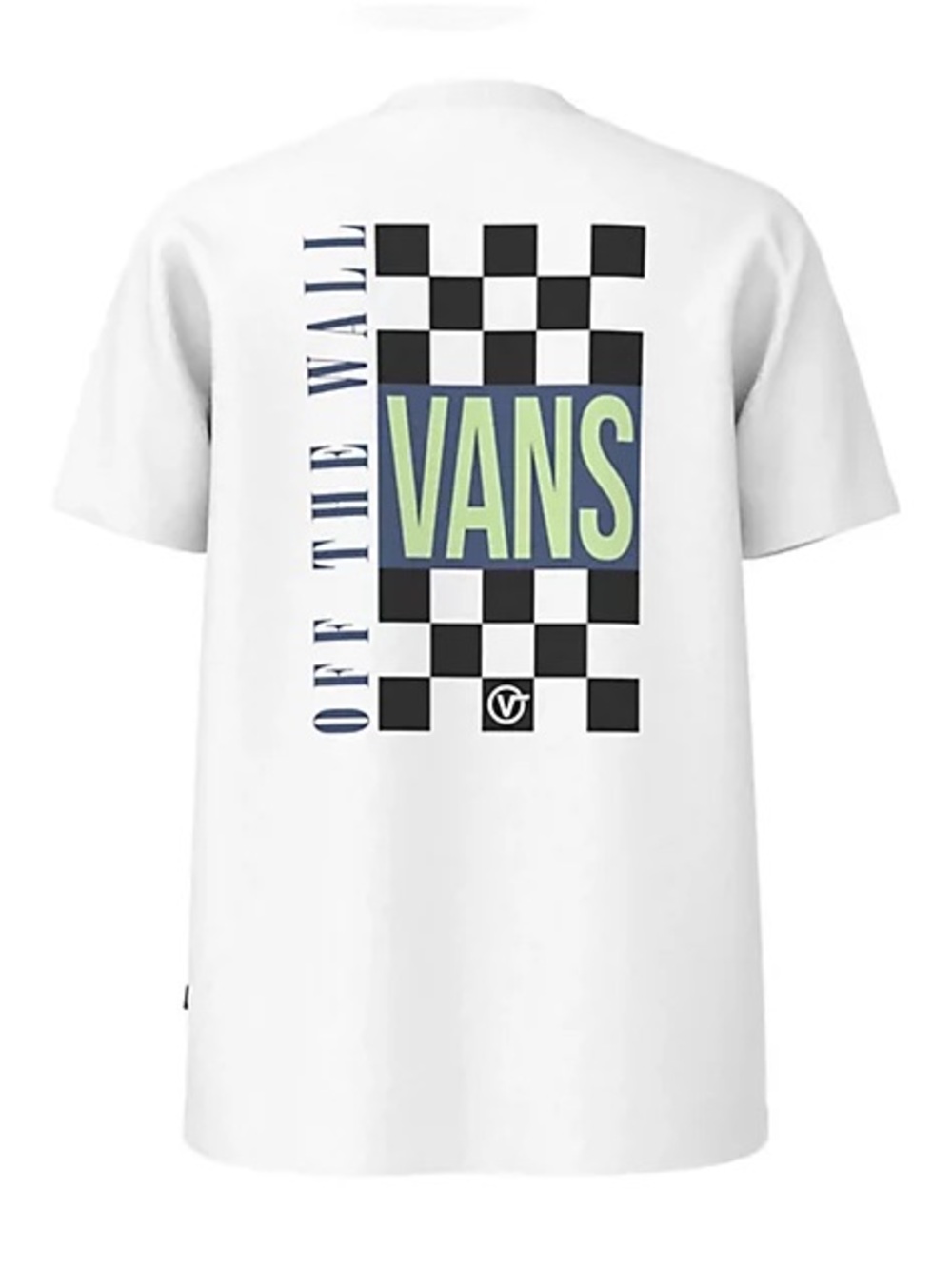 Vans men’s logo tee 100% cotton white with green accents t-shirt size medium